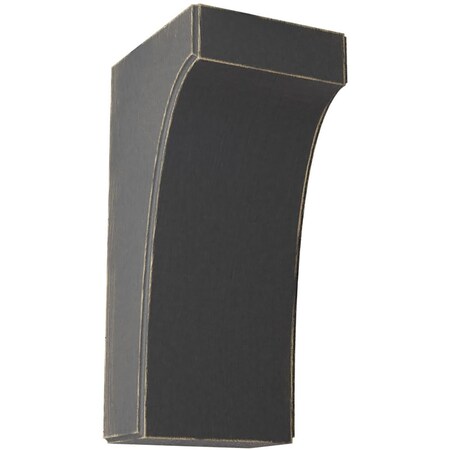 Ekena Millwork 5 1/4"W x 6"D x 12"H Clarksville Wood Vintage Decor Bracket, Black BKTWD05X06X12CVBL